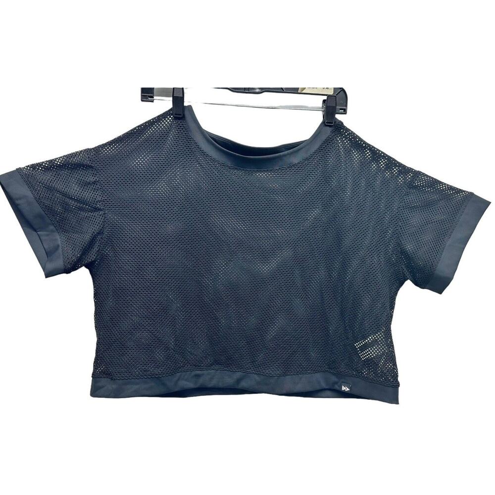 Yvette Women's Mesh Free-Cut Tank Top Black 8, MSRP $35‎ NWT Sz:12
